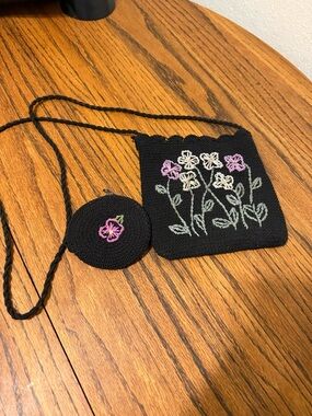 Vintage retro 90s y2k cute purse with matching coin purse